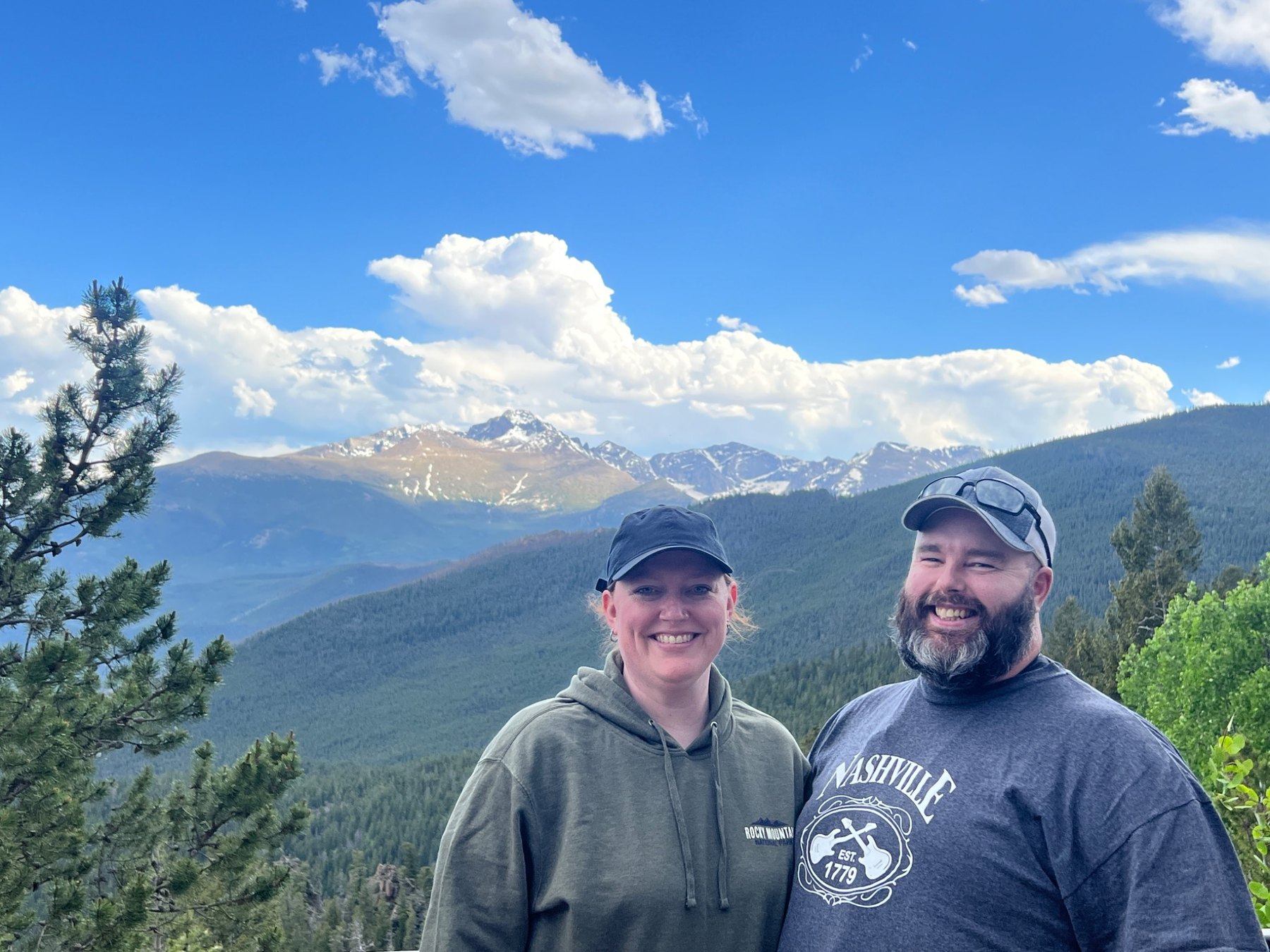 David and his wife in the mountains